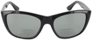 Rectangle Black Crystal Ray-Ban 4154 Bifocal Reading Sunglasses View #2