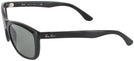Rectangle Black Crystal Ray-Ban 4154 Progressive No Line Reading Sunglasses View #3