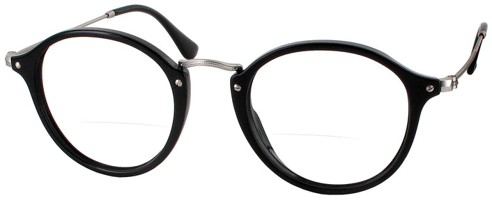Round Shiny Black Ray-Ban 2447VL Round Fleck Bifocal View #1