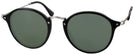 Round Shiny Black Ray-Ban 2447VL Round Fleck Progressive No Line Reading Sunglasses View #1