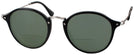 Round Shiny Black Ray-Ban 2447VL Round Fleck Bifocal Reading Sunglasses View #1