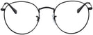 Round Matte Black Ray-Ban 3447V Progressive No-Lines View #2