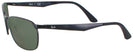 Rectangle Black Ray-Ban 3534 Progressive No Line Reading Sunglasses View #3