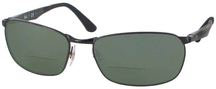 Rectangle Black Ray-Ban 3534 Bifocal Reading Sunglasses View #1