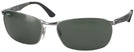 Rectangle Gunmetal Ray-Ban 3534 Sunglasses View #1