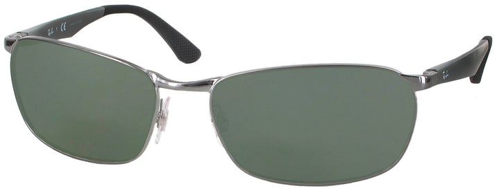 Rectangle Gunmetal Ray-Ban 3534 Progressive No Line Reading Sunglasses View #1