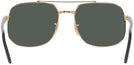 Aviator,Square Black On Gold Ray-Ban 3699 Progressive No Line Reading Sunglasses View #4
