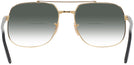 Aviator,Square Black On Gold Ray-Ban 3699 w/ Gradient Bifocal Reading Sunglasses View #4