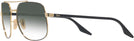 Aviator,Square Black On Gold Ray-Ban 3699 w/ Gradient Progressive No Line Reading Sunglasses View #3