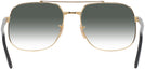 Aviator,Square Black On Gold Ray-Ban 3699 w/ Gradient Progressive No Line Reading Sunglasses View #4