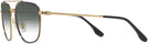 Aviator Black On Gold Ray-Ban 3708 w/ Gradient Bifocal Reading Sunglasses View #3