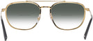 Aviator Black On Gold Ray-Ban 3708 w/ Gradient Bifocal Reading Sunglasses View #4