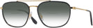 Aviator Black On Gold Ray-Ban 3708 w/ Gradient Bifocal Reading Sunglasses View #1