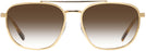 Aviator Gold Ray-Ban 3708 w/ Gradient Progressive No Line Reading Sunglasses View #2