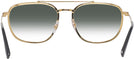 Aviator Black On Gold Ray-Ban 3708 w/ Gradient Progressive No Line Reading Sunglasses View #4