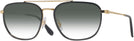 Aviator Black On Gold Ray-Ban 3708 w/ Gradient Progressive No Line Reading Sunglasses View #1