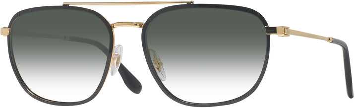 Aviator Black On Gold Ray-Ban 3708 w/ Gradient Progressive No Line Reading Sunglasses View #1