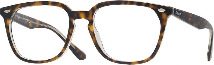 Square Havana On Transparent Ray-Ban 4362V Computer Style Progressive View #1