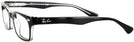 Rectangle Black on Transparent Ray-Ban 5150 Computer Style Progressive View #3