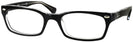 Rectangle Black on Transparent Ray-Ban 5150 Single Vision Full Frame View #1