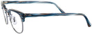 ClubMaster Stripped Blue/Grey Ray-Ban 5154L Clubmaster Optics Single Vision Full Frame View #3