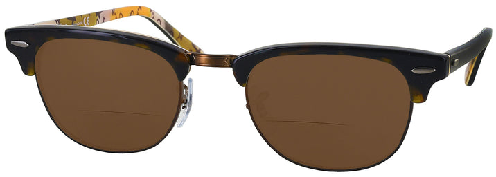 ClubMaster Havana On Text Camouflage Ray-Ban 5154 Bifocal Reading Sunglasses View #1