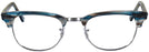ClubMaster Stripped Blue/Grey Ray-Ban 5154 Single Vision Full Frame View #2