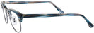 ClubMaster Stripped Blue/Grey Ray-Ban 5154 Single Vision Full Frame View #3