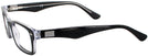 Rectangle Black Ray-Ban 5206 Computer Style Progressive View #3