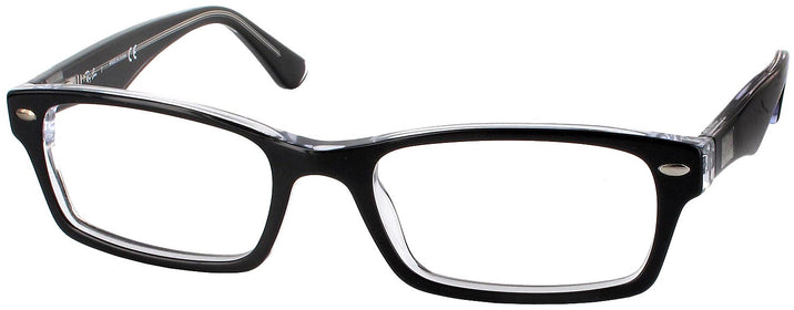 Rectangle Black Ray-Ban 5206 Computer Style Progressive View #1