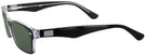 Rectangle Black Ray-Ban 5206 Progressive No Line Reading Sunglasses View #3