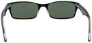 Rectangle Black Ray-Ban 5206 Progressive No Line Reading Sunglasses View #4