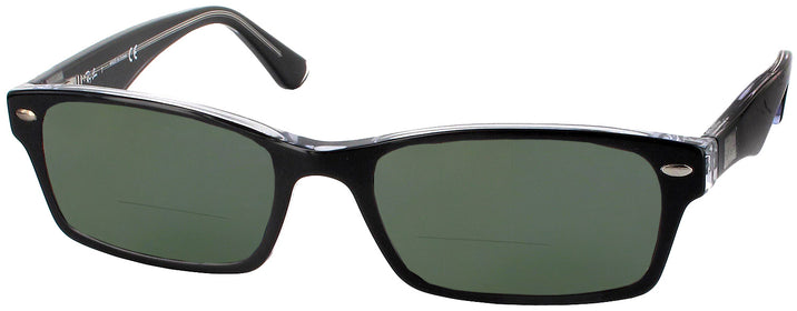 Rectangle Black Ray-Ban 5206 Bifocal Reading Sunglasses View #1