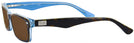 Rectangle Top Havana / Transparent Blue Ray-Ban 5206 Progressive No Line Reading Sunglasses View #3