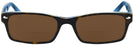 Rectangle Top Havana / Transparent Blue Ray-Ban 5206 Bifocal Reading Sunglasses View #2