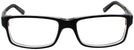 Rectangle Black Ray-Ban 5245 Computer Style Progressive View #2