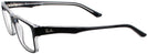 Rectangle Black Ray-Ban 5245 Computer Style Progressive View #3