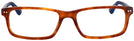Rectangle Shiny Red Havana Ray-Ban 5277L Progressive No-Lines View #2