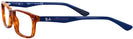Rectangle Shiny Red Havana Ray-Ban 5277L Progressive No-Lines View #3