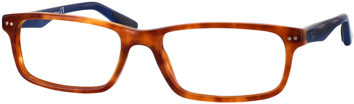 Rectangle Shiny Red Havana Ray-Ban 5277L Progressive No-Lines View #1