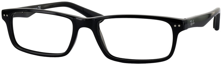 Rectangle Shiny Black Ray-Ban 5277 Computer Style Progressive View #1