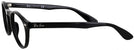 Round Shiny Black Ray-Ban 5283L Progressive No-Lines View #3