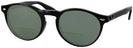 Round Shiny Black Ray-Ban 5283L Bifocal Reading Sunglasses View #1