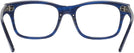 Rectangle Striped Blue Ray-Ban 5383L Progressive No-Lines View #4