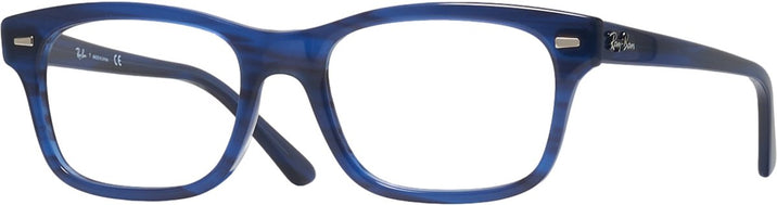 Rectangle Striped Blue Ray-Ban 5383L Progressive No-Lines View #1