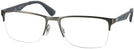 Square Matte Gunmetal Ray-Ban 6335 Computer Style Progressive View #1