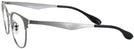 Square Brushed Gunmetal Ray-Ban 6346 Single Vision Full Frame View #3