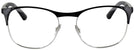 Square Silver Top Black Ray-Ban 6412 Single Vision Full Frame View #2