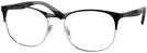 Square Silver Top Black Ray-Ban 6412 Single Vision Full Frame View #1