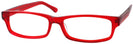 Rectangle Red Brent Single Vision Full Frame View #1